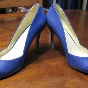 Aldo Shoes Waycien Blue Crocodile Pump Heels